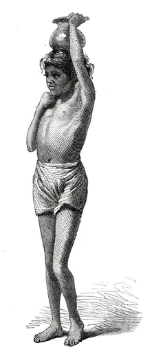 Costumes of Western India, Mahar girl, 1876. Creator: Unknown