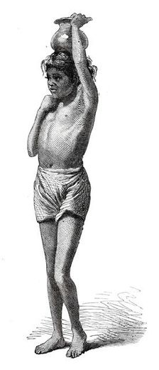 Costumes of Western India, Mahar girl, 1876. Creator: Unknown