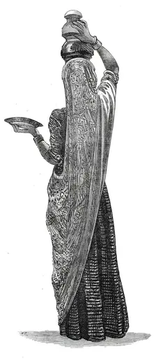 Costumes of Western India, Purdasi milkwoman, 1876. Creator: Unknown