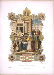Costumes of Torzhok (From the series Clothing of the Russian state), before 1853. Artist: Solntsev, Fyodor Grigoryevich (1801-1892)