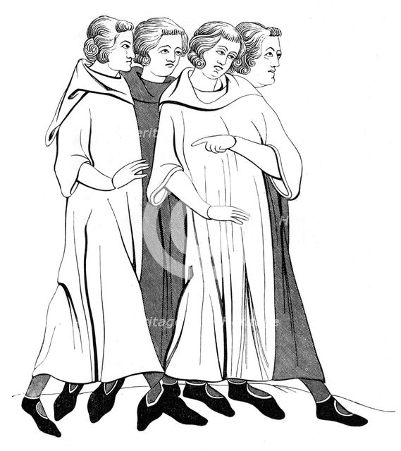 Costumes of the Bourgeoisie, 13th century (1849). Artist: Unknown