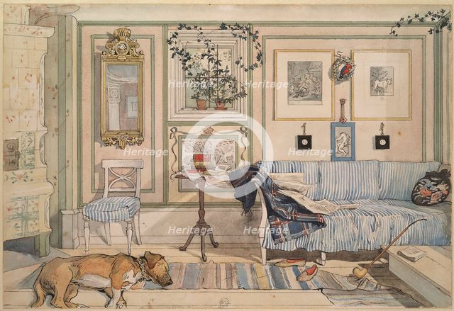 Cosy Corner. From A Home (26 watercolours), c19th century. Creator: Carl Larsson.