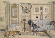 Cosy Corner. From A Home (26 watercolours), c19th century. Creator: Carl Larsson