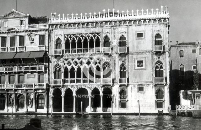 Ca' d'Oro on the Grand Canal, Venice, Italy, c1955.  Creator: Arthur Charles Kirby Ware.