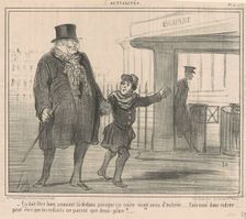 Ca doit être bien amusant la-dedans ..., 19th century. Creator: Honore Daumier