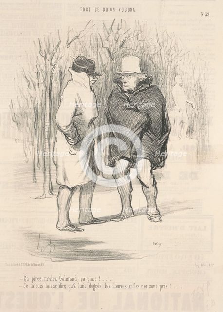 Ça pince, M'sieu Galimard, ça pince! ..., 19th century. Creator: Honore Daumier.