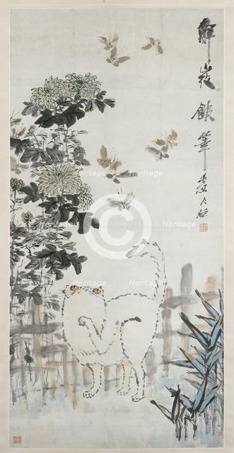 Cat and Butterfly, 19th century. Creator: Xugu.