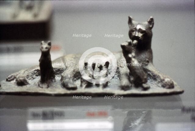 Cat and Kittens Artist: Unknown.