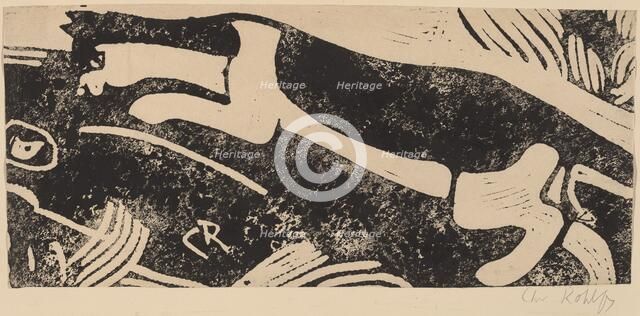 Cat and Mouse, 1912-1913. Creator: Christian Rohlfs.