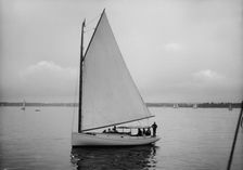 Cat boat Fanny, Larchmont, 1890. Creator: John S Johnston