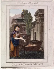 Cat's and Dog's Meat! Cries of London, 1804. Artist: Anon