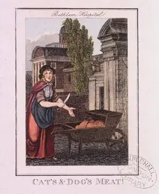 Cat's and Dog's Meat! Cries of London, 1804. Artist: Anon