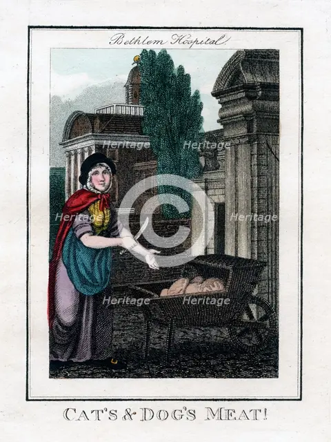 'Cat's and Dog's Meat!', Bethlem Hospital, London, 1805. Artist: Unknown