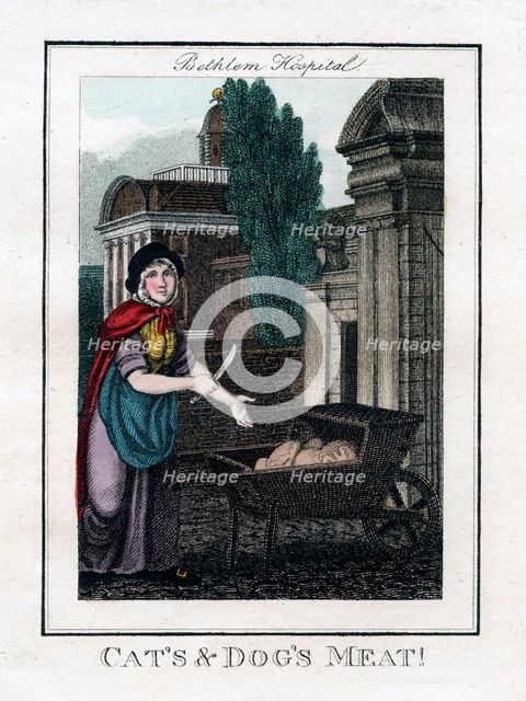 'Cat's and Dog's Meat!', Bethlem Hospital, London, 1805. Artist: Unknown