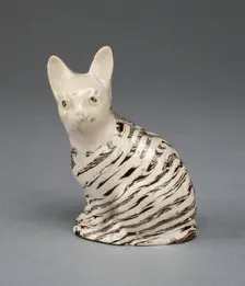 Cat, Staffordshire, c. 1750. Creator: Staffordshire Potteries