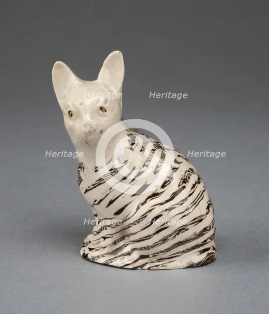 Cat, Staffordshire, c. 1750. Creator: Staffordshire Potteries.