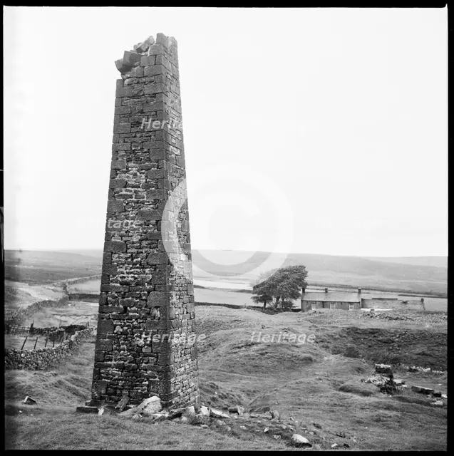 Cat Shaft Chimney, Hurst Lead Mines, Hurst, North Yorkshire, 1967. Creator: Eileen Deste.