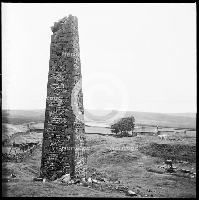 Cat Shaft Chimney, Hurst Lead Mines, Hurst, North Yorkshire, 1967. Creator: Eileen Deste.