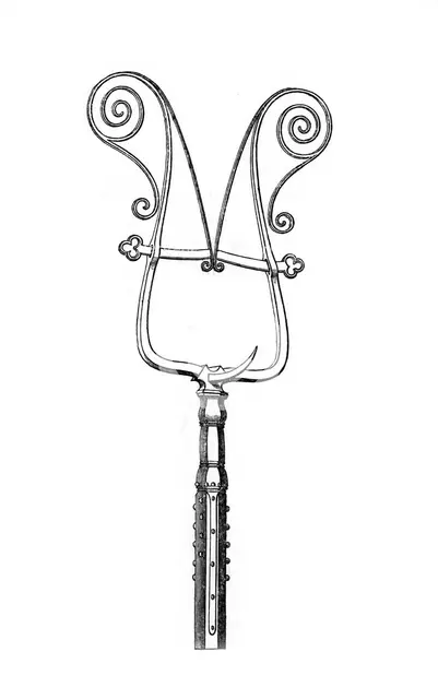 Catch-pole, mid-16th century, (1843).Artist: Henry Shaw