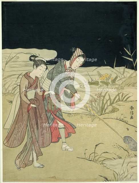 Catching Fireflies, About 1767. Creator: Suzuki Harunobu.
