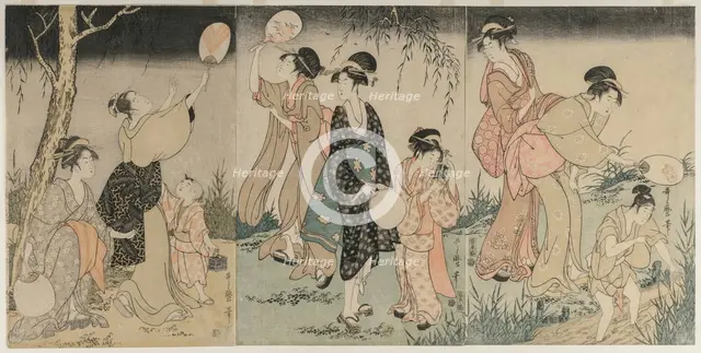 Catching Fireflies, c. 1796-1797. Creator: Kitagawa Utamaro (Japanese, 1753?-1806).
