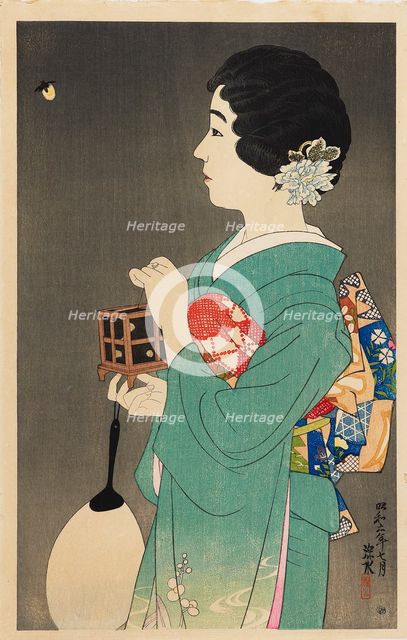 Catching Fireflies (Hotaru gari), 1931. Artist: Shinsui Ito.