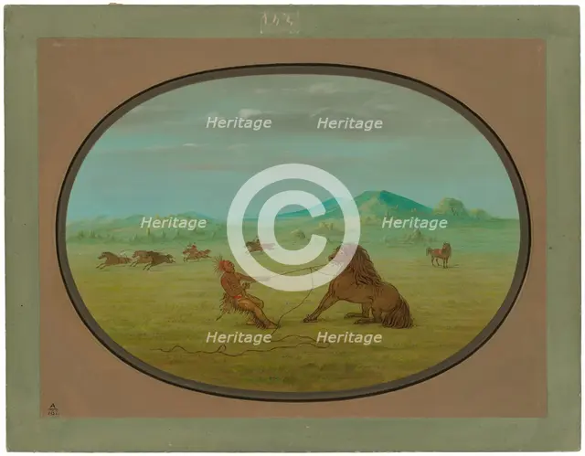 Catching Wild Horses - Pawnee, 1861/1869. Creator: George Catlin.