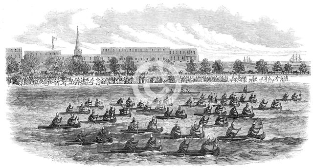 Catamaran race at Madras, 1868. Creator: Unknown.