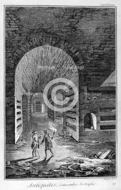 Catacombs of Naples, 1751-1777. Artist: Bernard