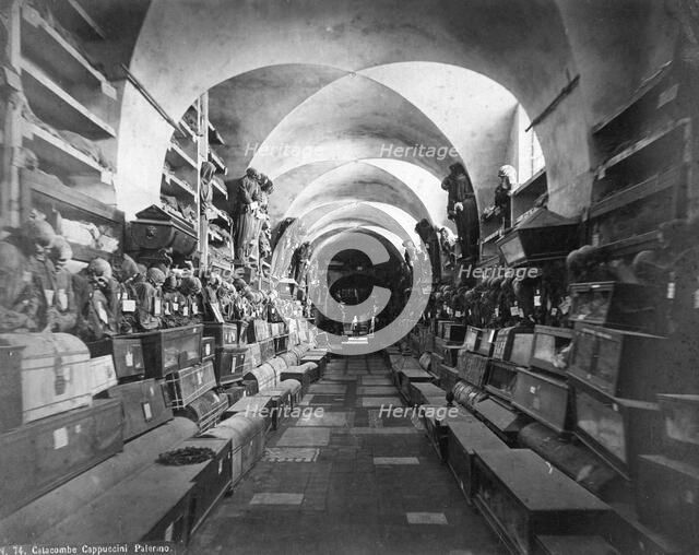 Catacombs of the Capuchins, Palermo, Italy, c1910s. Artist: Unknown