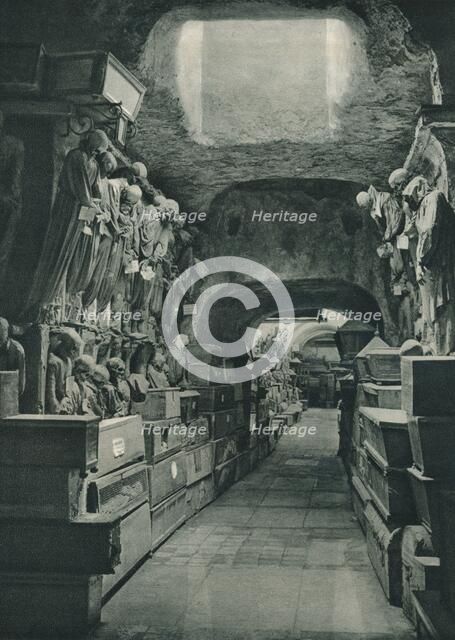 Catacombs of the Capuchins, Palermo, Sicily, Italy, 1927. Artist: Eugen Poppel.