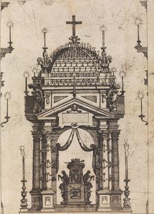 Catafulque for Fernando I, Duke of Tuscany, 1609. Creator: Unknown