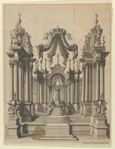 Catafalque, 18th century. Creator: Jeremias Gottlob Rugendas