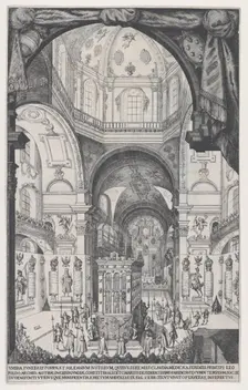 Catafalque of Leopold, Archduke of Austria, 1646. Creator: Wilhelm Frommer