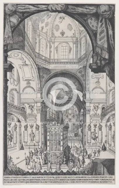 Catafalque of Leopold, Archduke of Austria, 1646. Creator: Wilhelm Frommer.