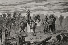 Catalan Civil War (1462-1472): Surrender of the city of Gerona (Girona)...1 June 1469 (1890). Creator: Joan Serra y Pausas