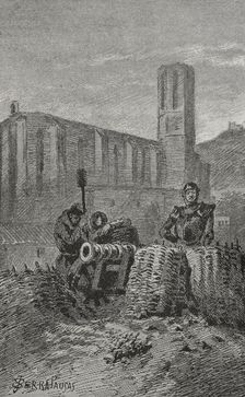 Catalan Civil War: Siege of Barcelona in 1472, (1890). Creator: Joan Serra y Pausas