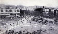 Catalonia square and Paseo de Gracia, 1910