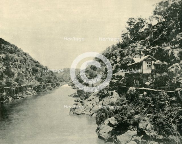 'Cataract Gorge, from the Bridge, Launceston', 1901. Creator: Unknown.