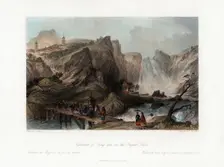 Cataract of Ting-hoo, on the Tripod Lake China, c1840.Artist: Edward Paxman Brandard
