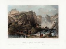 Cataract of Ting-hoo, on the Tripod Lake China, c1840.Artist: Edward Paxman Brandard