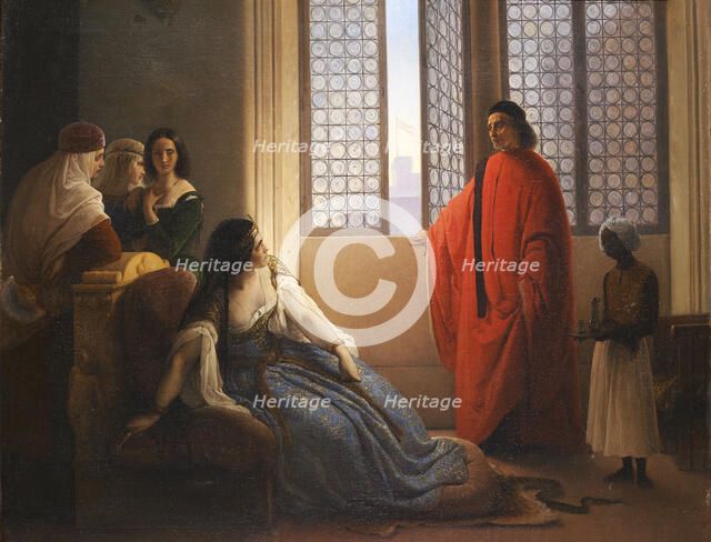 Caterina Cornaro Receives News of Deposition of Queen of Cyprus, ca 1857.