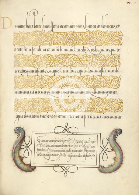 Caterpillars; Mira calligraphiae monumenta, 1561-1562; illumination added 1591-1596. Creator: Joris Hoefnagel.