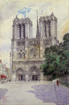 Cathedral of Notre Dame, Paris, 1933. Creator: Cass Gilbert