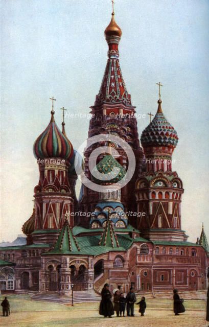 Cathedral of St Basil, Moscow, Russia, c1930s.Artist: SJ Beckett