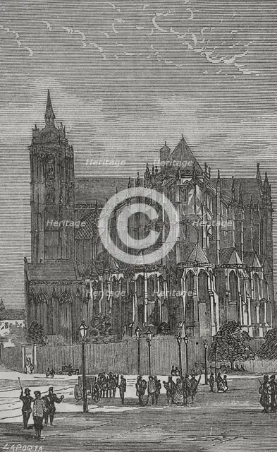 Cathedral of Saint Julian of Le Mans, (Cathédrale Saint-Julien du Mans), Le Mans, France, 1870.  Creator: Laporta.