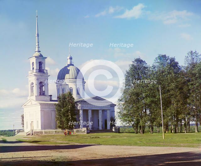 Cathedral of Saints Peter and Paul, in the town of Lodeynoye Pole, 1915. Creator: Sergey Mikhaylovich Prokudin-Gorsky.