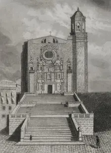Cathedral of Santa Maria, Girona, Catalonia, Spain, 1853. Creator: Antonio Roca Sallent