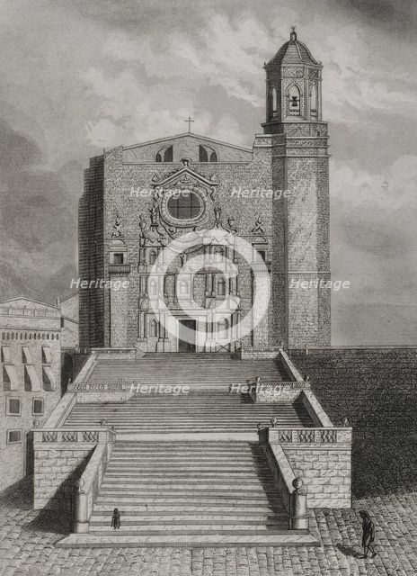 Cathedral of Santa Maria, Girona, Catalonia, Spain, 1853. Creator: Antonio Roca Sallent.