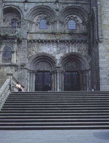 Cathedral of Santiago de Compostela, the Platerías façade, dated 1103